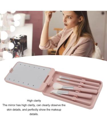 Travel Makeup Brush Set with Case & Mirror | 5pcs LED Illuminated Cosmetic Brushes for Home Use - Global Shipping Available - Buy Online on GoSupps.com