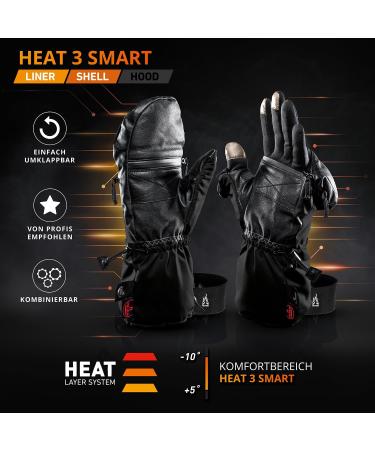 The Heat Company Heat 3 Smart Gloves - Innovative Women's Ski Gloves & F ustlings for Winter Sports - Black Size 6 - Buy Online on GoSupps.com