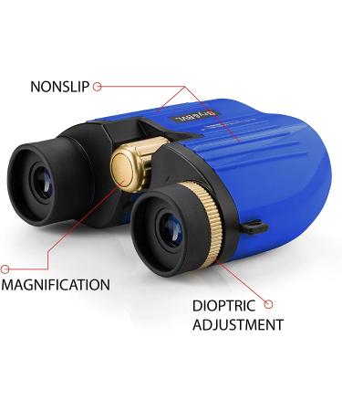 Kids Binoculars 8X22 - High Resolution, Shockproof, for Bird Watching, Outdoor Games - Best Toys for Boys and Girls - Real Optics Set - Detective and Spy Kids Toys - Blue - Buy Online on GoSupps.com