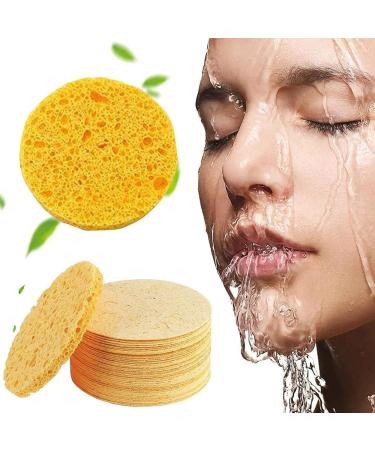bephible Brightening Face Pads Turmeric Cleanser 30pcs Kojic Acid Sponge Kit for Gentle Pore Cleansing Exfoliation Makeup Removal Reusable Round Absorbent 30PCS - Buy Online on GoSupps.com
