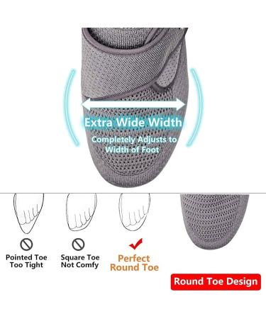 Women's Edema Diabetic Shoes | Adjustable Wide Width | Outdoor Walking Sneakers | Orthopedic Lightweight | Anti-Slip Casual Slippers | Size 36 Blue - Buy Online on GoSupps.com