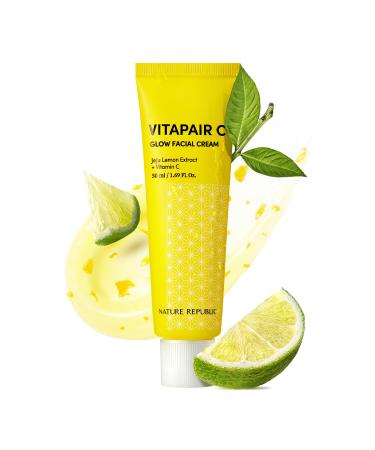 Nature Republic Vitapair C Glow Facial Cream - Hydrating Face Moisturizer for Women Pure Vitamin Firming Beauty Skin Gentle Night Skincare Daily Hydration Radiance Glowing 50ml / 1.69 fl oz