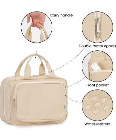 Narwey Hanging Travel Toiletry Bag for Women - Brown (Large) | Cosmetics Makeup Organizer for Travel Size Accessories - Buy Online on GoSupps.com