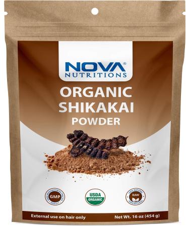 Nova Nutritions Certified Organic Shikakai Powder 16 OZ (454 Gram) - Natural Hair Cleanser & Conditioner