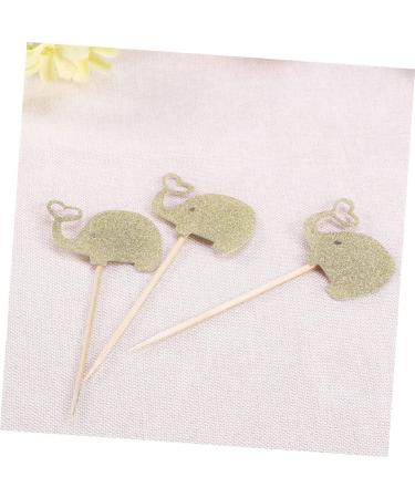 COHEALI 3pcs Glitter Cupcake Toppers Baby Shower Cupcake Picks Fruit Cocktail Picks Appetizers Dessert Topper Wedding Elephant Cupcake Toppers Jungle Animal Toppers Rod Paper Cup Golden medium - Buy Online on GoSupps.com