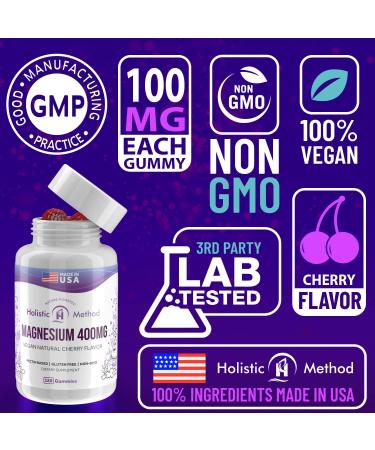 Magnesium Gummies 400MG for Adults & Kids - Vegan Citrate Supplement for Stress Relief, Sleep, & Mood - 120 Gummies - Maximum Absorption - Buy Online on GoSupps.com