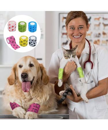 6 Rolls Vet Wrap Cohesive Bandages Dog Bandage Pet Dogs Leg/Ear/Knee/Ankle/Paws Wound Tape Self-Cohesive Cover Wraps for Cat Horses Canine Care Wounds Dressings Adhesive Elastic Comfy Gauze Bandanas Patterned - Buy Online on GoSupps.com