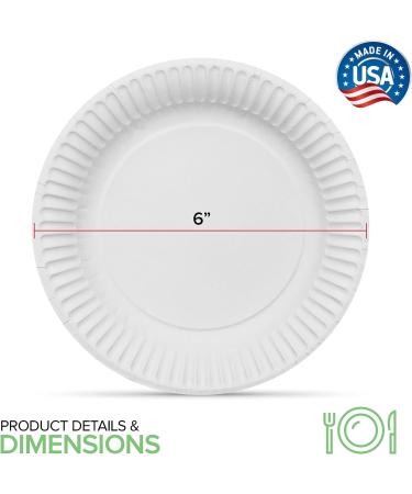 Stock Your Home 6-Inch White Paper Dessert Plates - 500 Count - Buy Online on GoSupps.com
