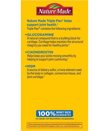 Nature Made Triple Flex Triple Strength - 120 Caplets for Joint Health - Buy Online on GoSupps.com