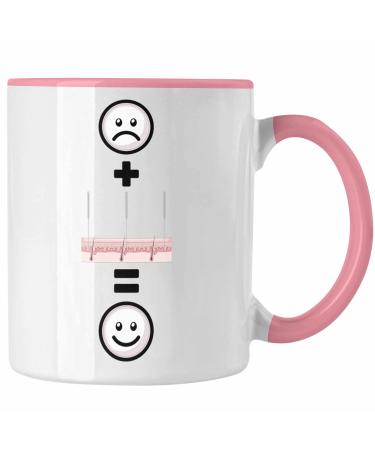 Trendation - Acupuncture Mug Gift for Acupuncture Lovers Funny Gift Idea :(+ Acupuncture :) Birthday (Pink)