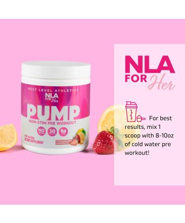 Her Pump Non-Stim Pre-Workout for Women | Strawberry Lemonade | Boosts Energy Focus & Performance | Vegan & Gluten-Free | 30 Servings - Buy Online on GoSupps.com