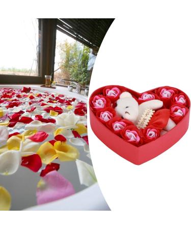 Artificial Rose Flower Gift Box - Soap Flowers for Birthday Valentine's Day & Mother's Day | Red Color Scheme - Buy Online on GoSupps.com