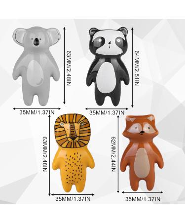 Yoyiag 4pcs Animal Ceramic Drawer Handles | Fun Furniture Buttons for Kids' Rooms & Kitchens - Unique Cabinet Knobs - Buy Online on GoSupps.com