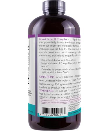 Life Solutions Liquid Super B Complex -32oz Naturally Increase Your Body's Levels of Energy - Buy Online on GoSupps.com