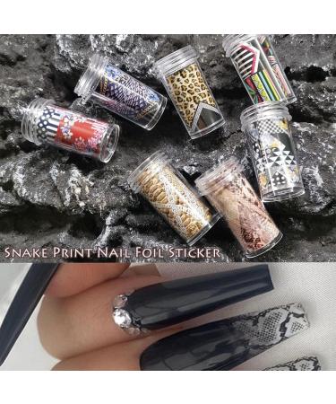 Manicure Slider Snake Print Starry Sky Nail Foil Wild Animal Skin Nail Sticker Flower(18) Style18 - Buy Online on GoSupps.com