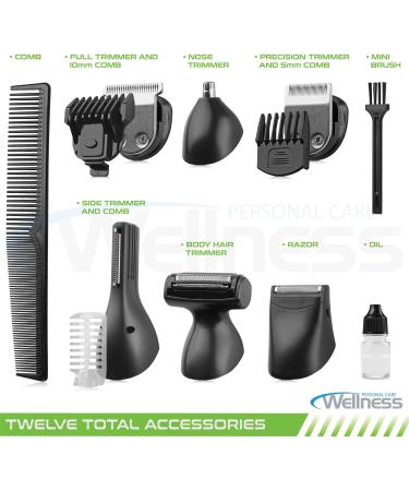 Men's 8-in-1 Rechargeable Shaver Grooming Kit | Full Trimmer Detail Trimmer Nose Trimmer Beard & Mustache Trimmer | International Shipping Available - Buy Online on GoSupps.com