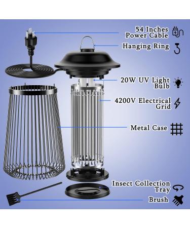20W Electric Bug Zapper | Waterproof Metal Housing Mosquito Repellent for Indoor, Patio & Garden - Buy Online on GoSupps.com