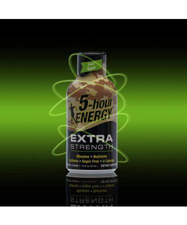 5-hour ENERGY Shot Extra Strength Sour Apple - 1.93 oz - Buy Online on GoSupps.com