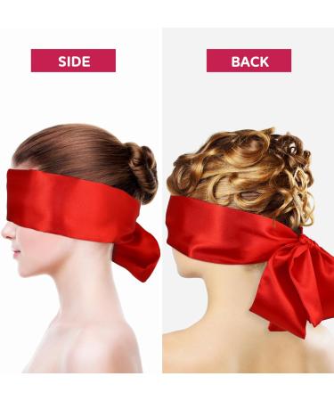 Healifty 8Pcs Satin Eye Mask Set for Adults - Soft Blindfold for Sleep, Play, Meditation - Ideal for Couples and Lovers - Buy Online on GoSupps.com
