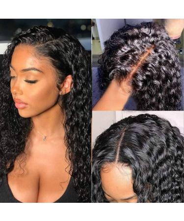 18 Brazilian Virgin Water Wave T-Part Lace Front Wig for Black Women - 150% Density, Pre Plucked, Natural Color - Buy Online on GoSupps.com
