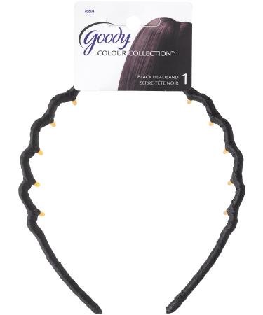 Goody Colour Collection Ribbon Wrapped Headband Black (Pack of 3)