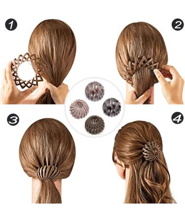 Vintage Bird Nest Hair Clips 4 Piece Set | Stylish Hair Accessories for Women & Girls - Buy Online on GoSupps.com