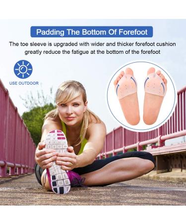 Haofy Toe Spreader Silicone Gel Separator Set | Hallux Valgus & Hammer Toe Correction for Men & Women | Includes 2 Pairs of Midfoot Pads & Toe Separator Kit - Buy Online on GoSupps.com