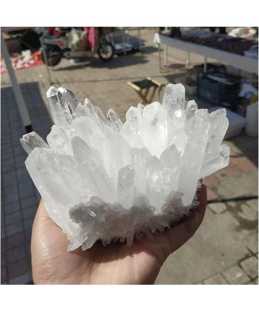 Crystal Rough Natural Crystal Rough Natural Clear Crystal Quartz Cluster Decoration White Cluster Dryse Geode Reiki Column Point Decoration 1-1.2kg - Buy Online on GoSupps.com
