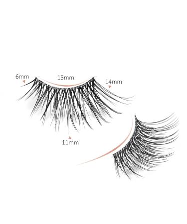 ONLYALL Half Eyelashes - Natural Wispy Look | 3D Faux Mink Clear Band Lashes | Pack of 7 Couples - Buy Online on GoSupps.com