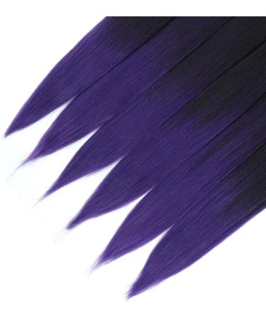 Pre-stretched Braiding Hair 26 inch 6 Packs Professional Kanekalon Synthetic Fiber Crochet EZ Braids Yaki Texture Braiding Hair Extensions (1B/purple) 26 Inch (Pack of 6) T1B/Purple - Buy Online on GoSupps.com