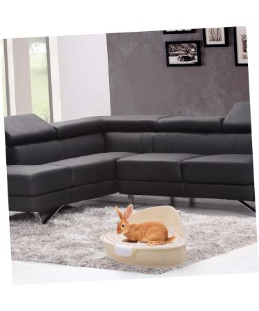 HANABASS 2pcs Box Rabbit Toilet Critter Litter Hamster Triangle Toilet Hamster Bedding Cage Pee Plastic White 25X19X10CMx2pcs Whitex2pcs - Buy Online on GoSupps.com