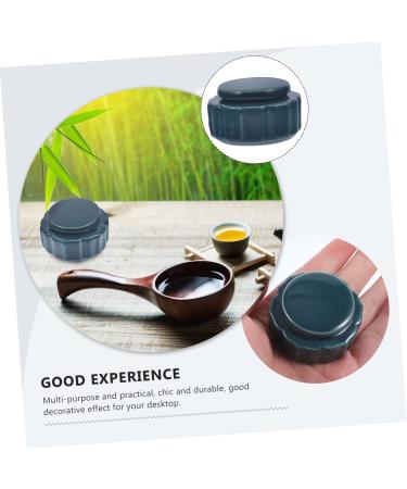 ORFOFE Small Jar Cream Container Blusher Pots Lip Sample Jars Mini Lip Cream Jar Cosmetic Cream Jar Ceramic Cream Jars Makeup Cream Jar Sample Storage Containers Ceramics Travel Biscuit Dark Green 4.7X4.7cm - Buy Online on GoSupps.com