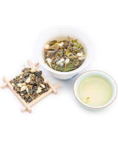 Oriarm 100g / 3.53oz Th Vert au Jasmin Oolong - Taiwan Oolong Th au Jasmin - High Mountain Wulong Green Tea with Jasmine Flowers - Pleasant Aroma Naturally Processed - Buy Online on GoSupps.com
