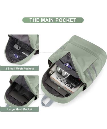 Coofay Women's Waterproof Gym Backpack with Shoe Compartment - Light Green - Buy Online on GoSupps.com