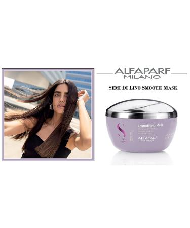 Alfaparf Milano Semi Di Lino Smooth Mask - Intensive Detangling Treatment for Frizzy Hair - Controls Frizz, Straightens and Hydrates - 6.80 Fl Oz - Buy Online on GoSupps.com
