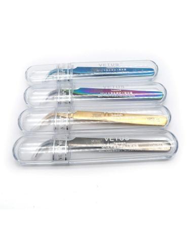 Vetus Eyelash Tweezers Set for Extensions & Volume Technique - 4x MCS-12 to MCS-19 | Premium Grey Tweezers for Precision Application - International Shipping Available - Buy Online on GoSupps.com