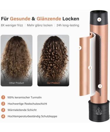 Janelove 6 in 1 Curling Iron | 9-32mm Adjustable Temp 80 C-230 C CURLING IRON for Short Hair with Attachments & Gloves - Buy Online on GoSupps.com