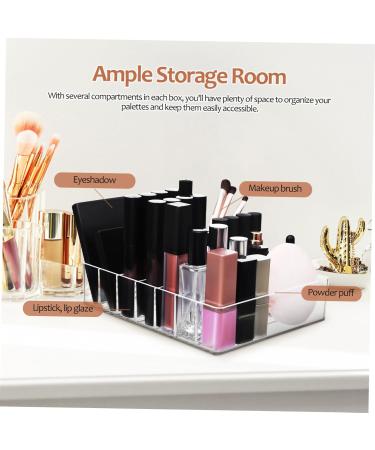 WHAMVOX 2pcs Case Makeup Clear Storage Palette Eyeshadow Pallet Stand Divided for Desktop Organizer Dresser - Buy Online on GoSupps.com