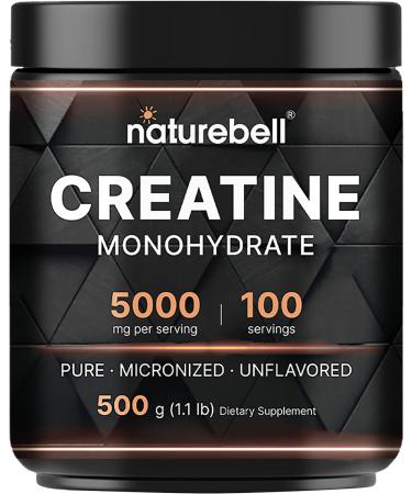 NatureBell Creatine Monohydrate Powder & Taurine Capsules 1,000mg Per Serving Bundle Pack | High Absorption Micronized Creatine | Essential Amino Acids Supplement - Buy Online on GoSupps.com