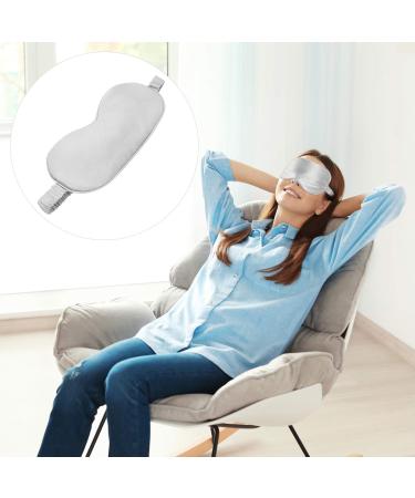 2pcs Silk Sleep Masks - Adjustable Eye Cover for Sleeping - Soft Light Grey Eye Pads & Blindfolds - Comfortable Travel Sleep Accessories - Buy Online on GoSupps.com