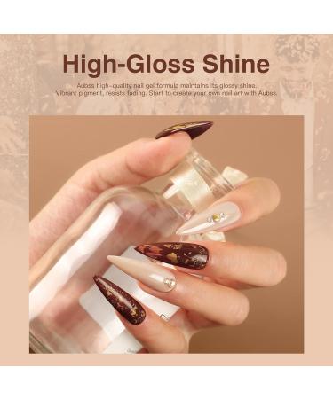 AUBSS 6-Piece Autumn Winter Nude Gel Nail Polish Set - Skin Tones Neutral Soak Off UV LED Kit for Women - Buy Online on GoSupps.com