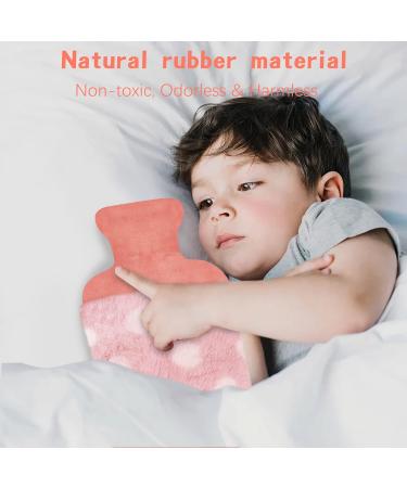 Large 2L Hot Water Bottle with Cover | Premium Natural Rubber | Period Pain Relief and Heat Therapy for Neck, Shoulders, Back, and Feet | Pink - Buy Online on GoSupps.com
