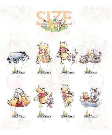 48Pcs Winnie Cupcake Toppers for The Pooh Birthday Party Cupcake Cake Decorations Cute Winnie Baby Shower Decorations - Buy Online on GoSupps.com