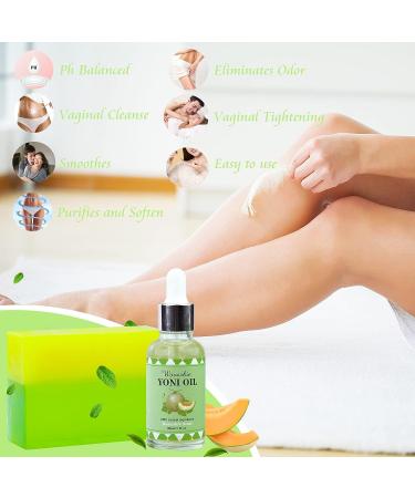 Yoni Soap Bars & Essential Oil Set - Handmade Vagina Soap and Feminine Oil - pH Balanced for Women - 4pc Set - Buy Online on GoSupps.com
