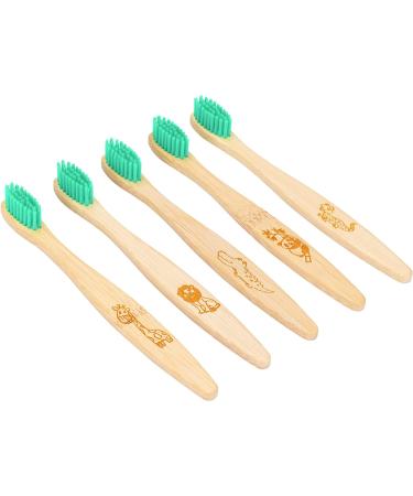 EcoShoots Kids Bamboo Toothbrushes with Super Soft Bristles | Pack of 5 Kids Toothbrushes | Eco-Friendly Natural Wooden Childrens Toothbrush | Organic Biodegradable Handle | BPA Free Kids Toothbrush Kids 5 Pack - Buy Online on GoSupps.com