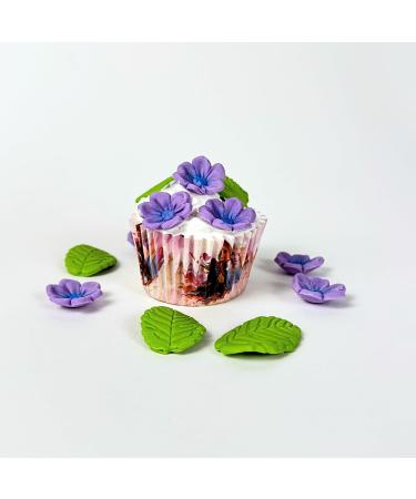 Deco Magic24 Edible Flowers for Cakes - 8 Piece Sugar Flower Set 4 Colors Vegetarian Torte Decoration - Buy Online on GoSupps.com