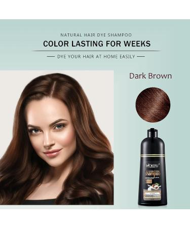 FVQUHVO Dark Brown Hair Color Shampoo for Gray Hair - Instant Hair Dye 3-in-1 - Herbal Long Lasting Formula 16.90 Fl Oz - Buy Online on GoSupps.com