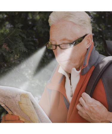 LIGHTSPECS Lightweight Ultra Bright LED Reading Glasses - 2.50 Diopter Black | International Shipping Available - Buy Online on GoSupps.com