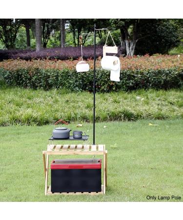 JIANWEI Camping Lamp Pole - Lightweight Portable Folding Stand with Storage Bag and Hook - Ideal for Outdoor Picnic, Fishing, Backpacking - Black - Buy Online on GoSupps.com