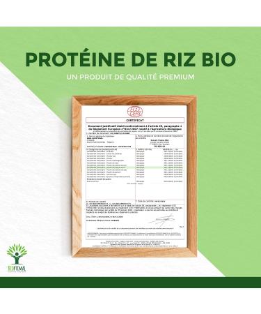 Prot ine de Riz Bio - Bioptimal - 80% de Prot ines - 12% de BCAA - Energie Sport Musculation - Poudre de Riz Brun Germ - 100% Pur - Whey V g tale - Conditionn en France - Certifi Ecocert - 500g Brun 500 g (Lot de 1) - Buy Online on GoSupps.com